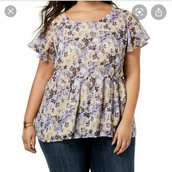 Lucky Tie back peplum blouse - Picture 2 of 5